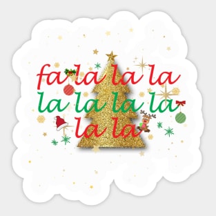 Fa la la la christmas Design Sticker